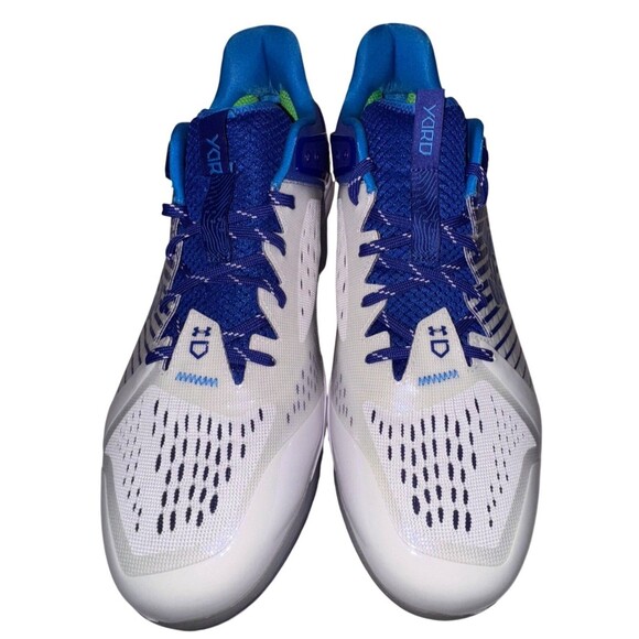 Under Armour Mens Size 16 Blue & White Yard Low MT TPU Baseball Cleats Athletic - Picture 2 of 9